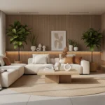 Different house aesthetics displayed in a warm and cozy interior setup