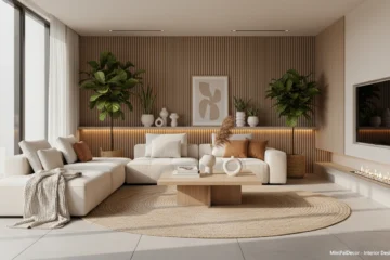 Different house aesthetics displayed in a warm and cozy interior setup