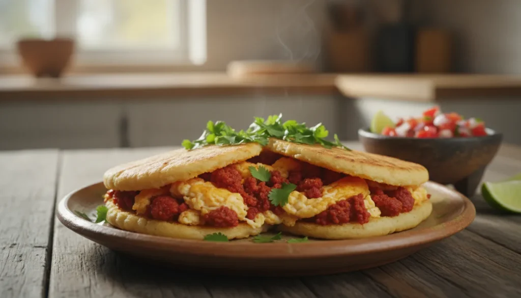 Hands pressing masa dough into thick, small discs for a homemade breakfast gorditas recipe